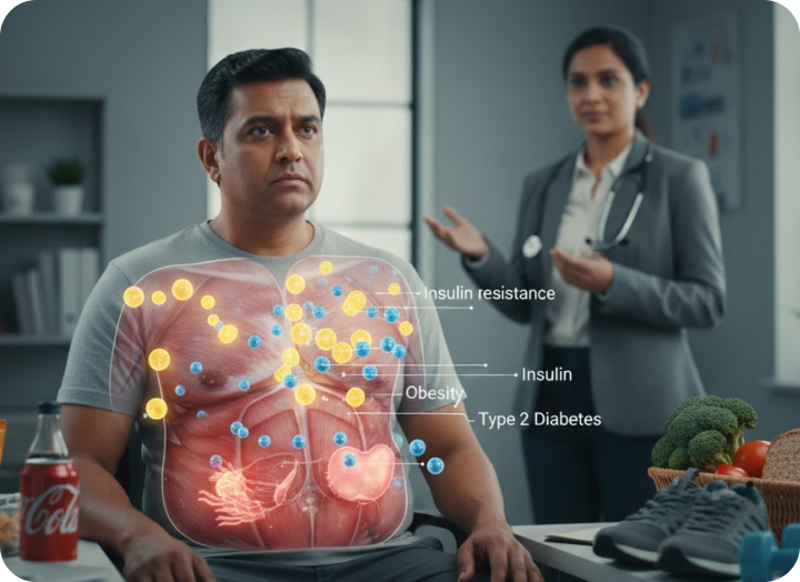 The Role of Insulin Resistance in Obesity and Diabetes